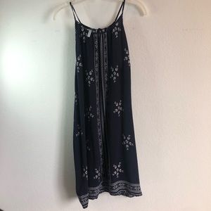 Navy Blue Floral Women's Top